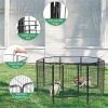 Dog Fence 48" H8 Metal Panel Heavy Duty Pet Playpen Dog Fence with Door