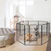 Dog Fence 48" H8 Metal Panel Heavy Duty Pet Playpen Dog Fence with Door