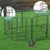 Dog Fence 48" H8 Metal Panel Heavy Duty Pet Playpen Dog Fence with Door