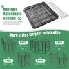 Dog Fence 48" H8 Metal Panel Heavy Duty Pet Playpen Dog Fence with Door