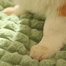 Pet Bed with Attached Pillow (Color: Brown, size: L)